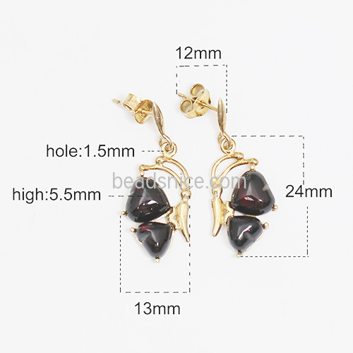 Gold-Filled Amber Earrings