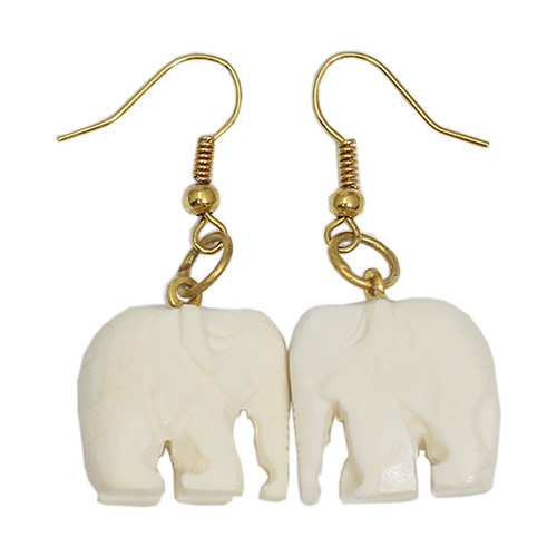 Gold-Filled Ivory Earrings