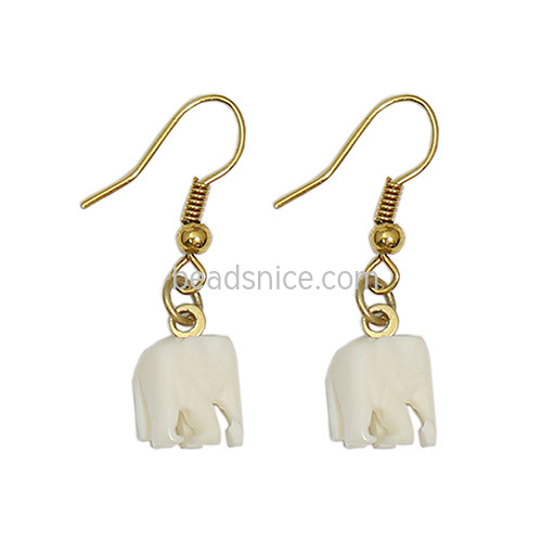 Gold-Filled Ivory Earrings