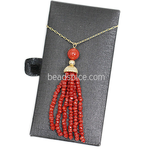 Gold-Filled Necklace Coral Pendant Drop