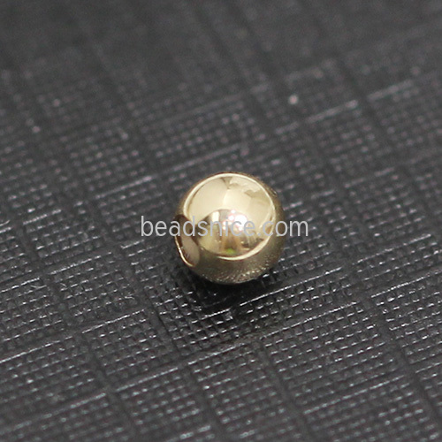 14K Gold Filled Smooth Round Beads with a silicone space inside