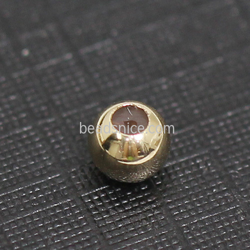 14K Gold Filled Smooth Round Beads with a silicone space inside
