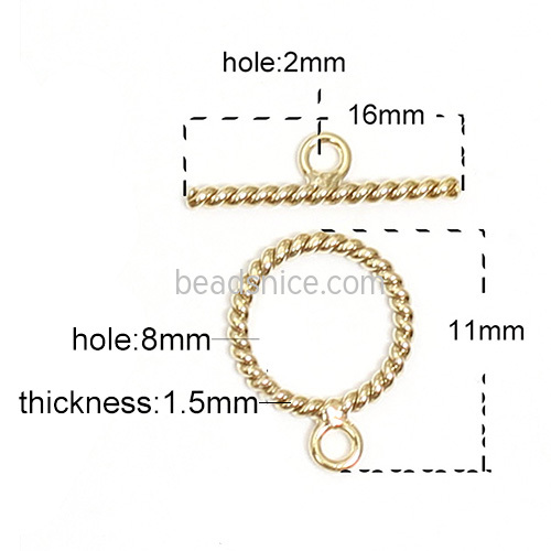 Gold Filled Toggle Clasp