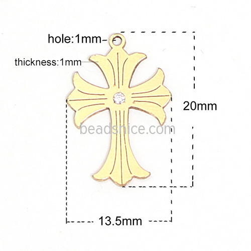 Gold Filled Cross Pendant Charm