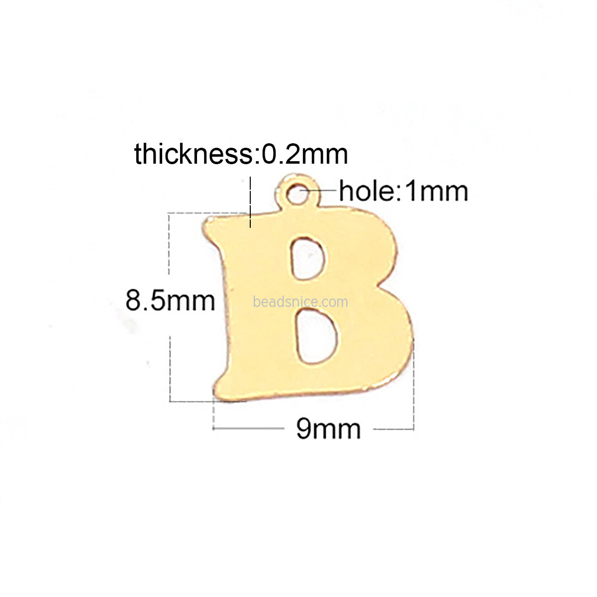 Gold Filled Letter Pendant Charm