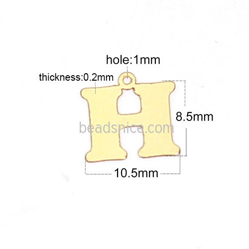 Gold Filled Letter Pendant Charm