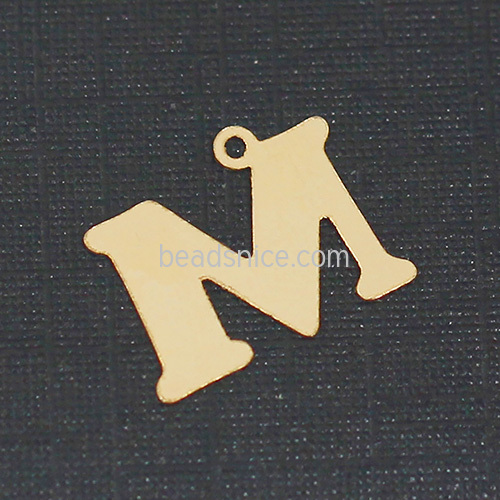 Gold Filled Letter Pendant Charm