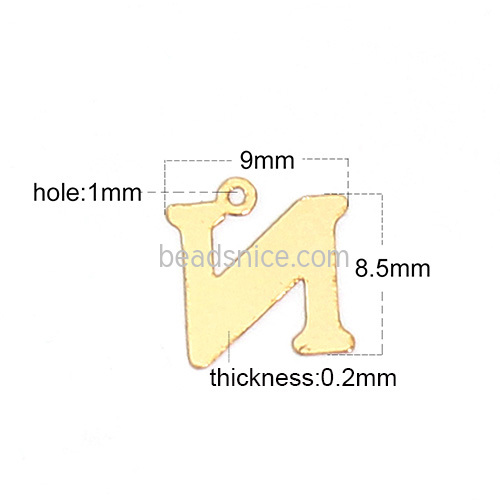 Gold Filled Letter Pendant Charm