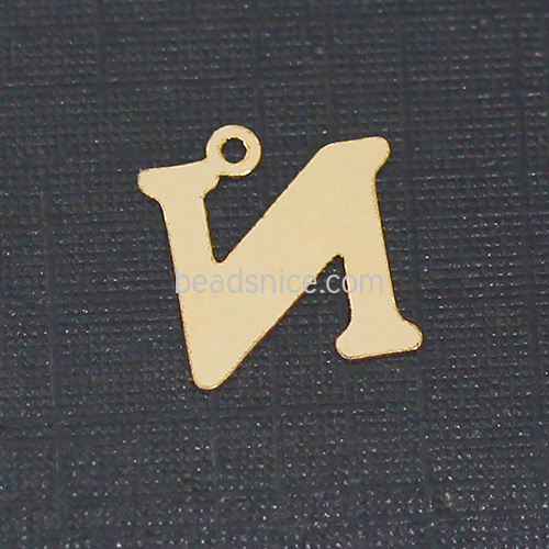 Gold Filled Letter Pendant Charm