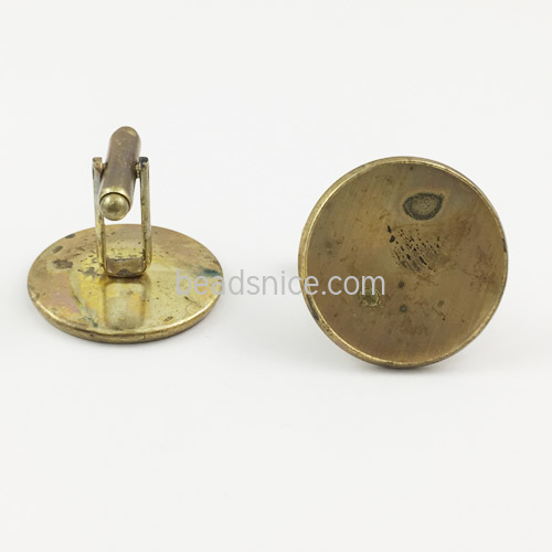 Brass Cufflink Base Men Wholesale  Diameter 23mm,Lead-Safe,Nickel-Free