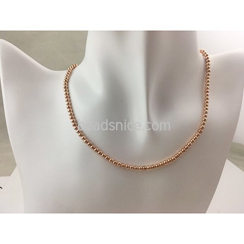 Beaded choker necklace gold filled