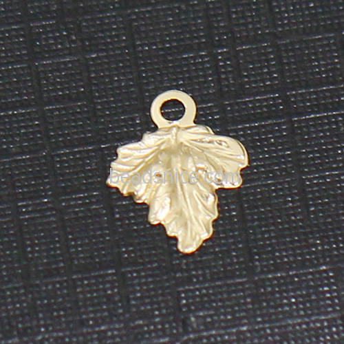 Gold Filled Leaves Pendant Charm