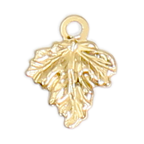 Gold Filled Leaves Pendant Charm