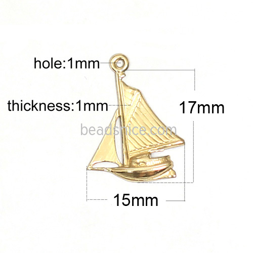 Gold Filled Sailboat Pendant Charm