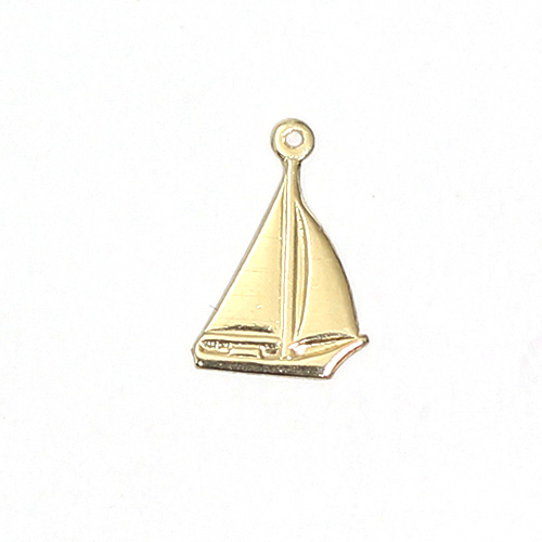 Gold Filled Sailboat Pendant Charm