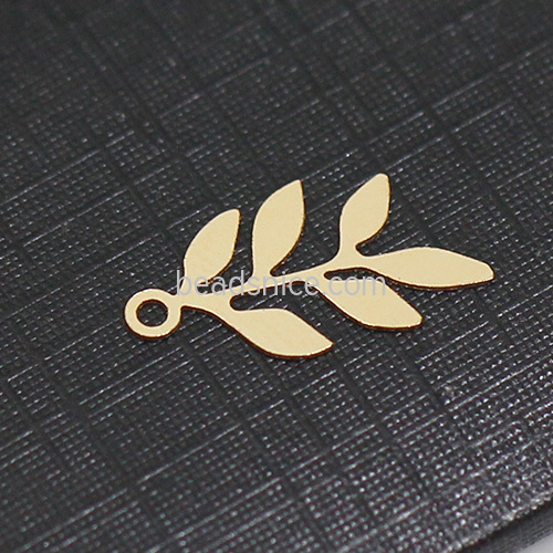 Gold Filled Leaves Pendant Charm