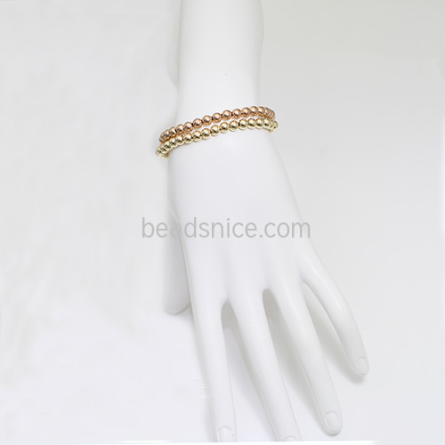 Wholesale gold filled jewelry beads bracelet more size for your choose