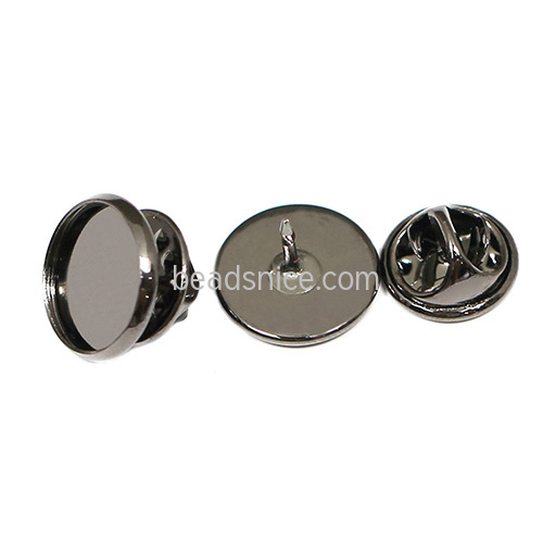 Cabochon Brooch Pin Setting   , lead-safe, nickel-free,
