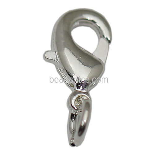 Brass Lobster Claw Clasp, Lead-safe,Nickel-free, 9.5x5mm,