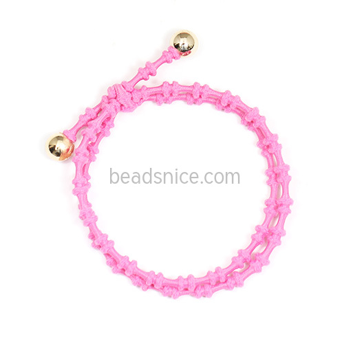 Korean Style Women Hair Accessories Flower Hair Rope Beads Charms Rubber Band Headwear