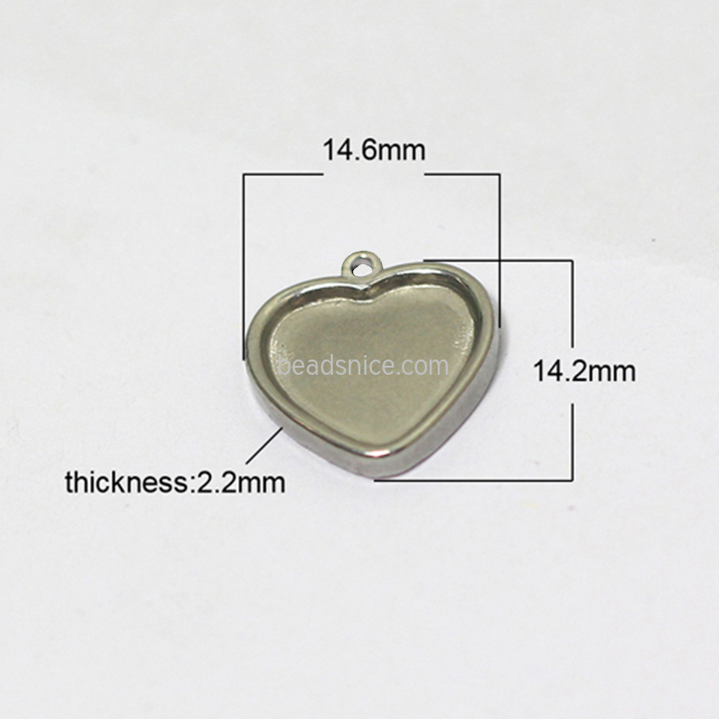 Stainless steel base pendant heart necklace pendant wholesale