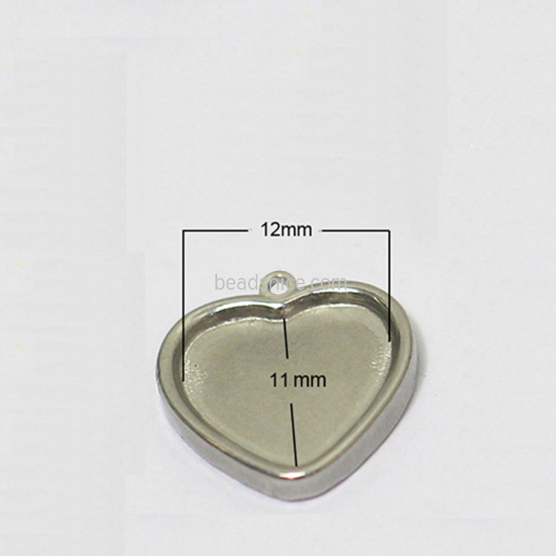 Stainless steel base pendant heart necklace pendant wholesale