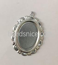 Stainless Steel Cabochon Pendant Necklace for Women Wholesale