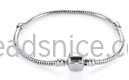 21cm Stainless Steel Bangle Charms Jewelry,Stainless Steel 3mm snake chain bracelet for charms