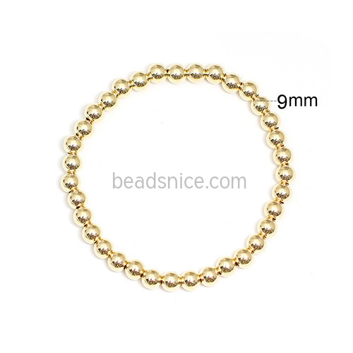 9mm gold filled beaded bracelet