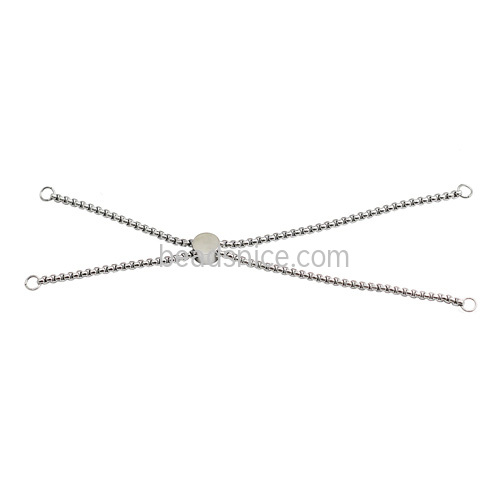 Stainless steel adjustable chain for jewelry making necklace extension chain
