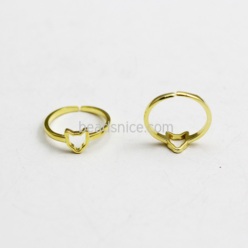Sterling Silver Ring Fashion Animal Ring  Cat Silver for Jewelry Making Wholesale Retail