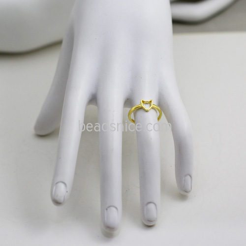 Sterling Silver Ring Fashion Animal Ring  Cat Silver for Jewelry Making Wholesale Retail