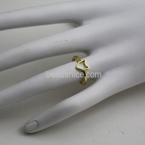 Sterling Silver Ring Fashion Animal Ring  Cat Silver for Jewelry Making Wholesale Retail