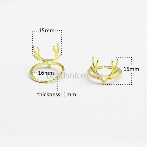 Sterling Silver Sing Fashion Animal Ring Deer Silver for Jewelry Making Wholesale Retail