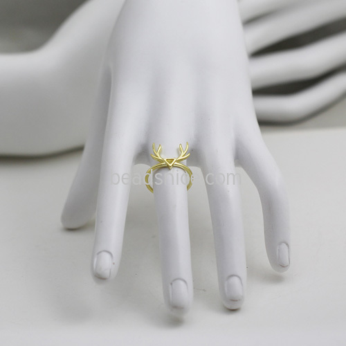 Sterling Silver Sing Fashion Animal Ring Deer Silver for Jewelry Making Wholesale Retail