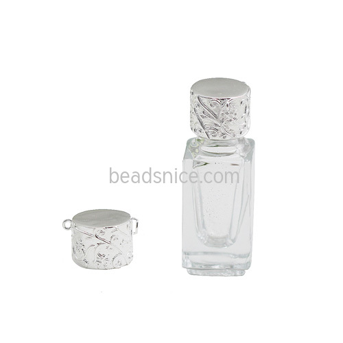 Silver perfume bottle cap pendant personalized custom