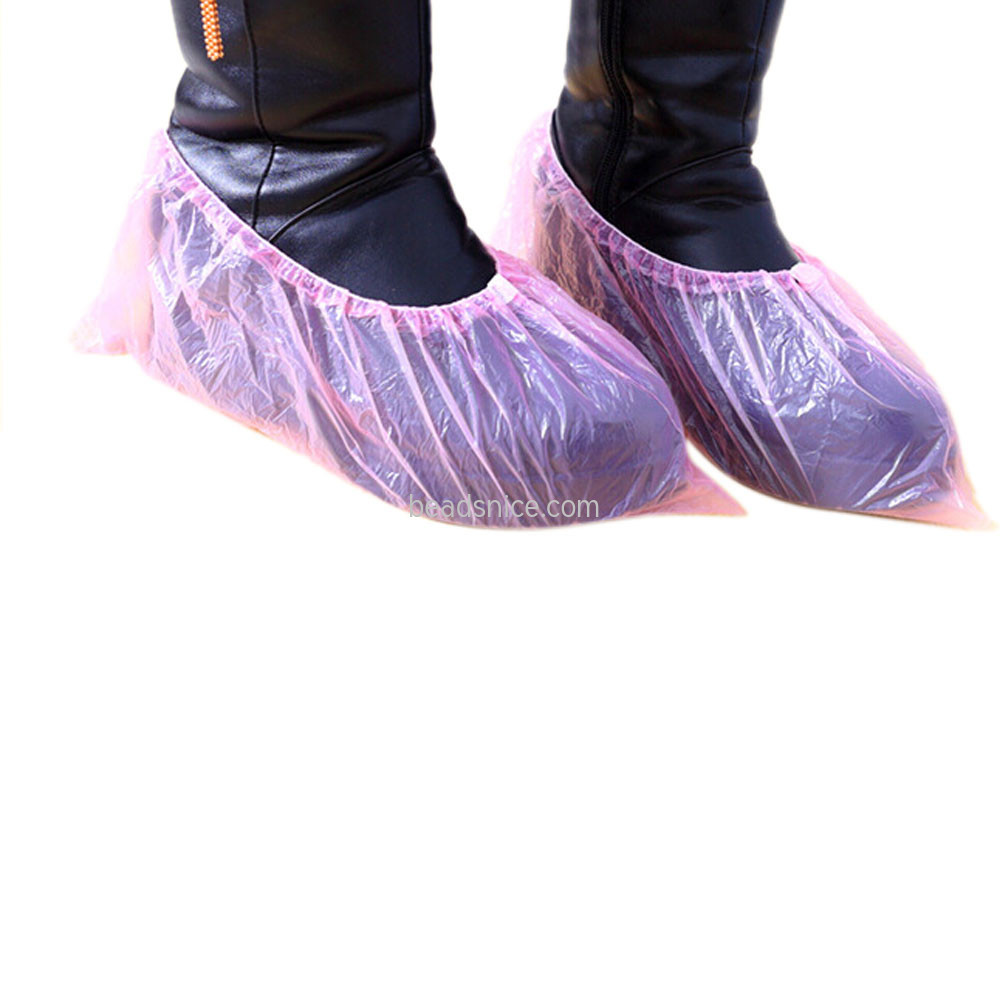 100 Pieces Disposable Shoe Cover Waterproof Booties Indoor Plastic Boot Covers.