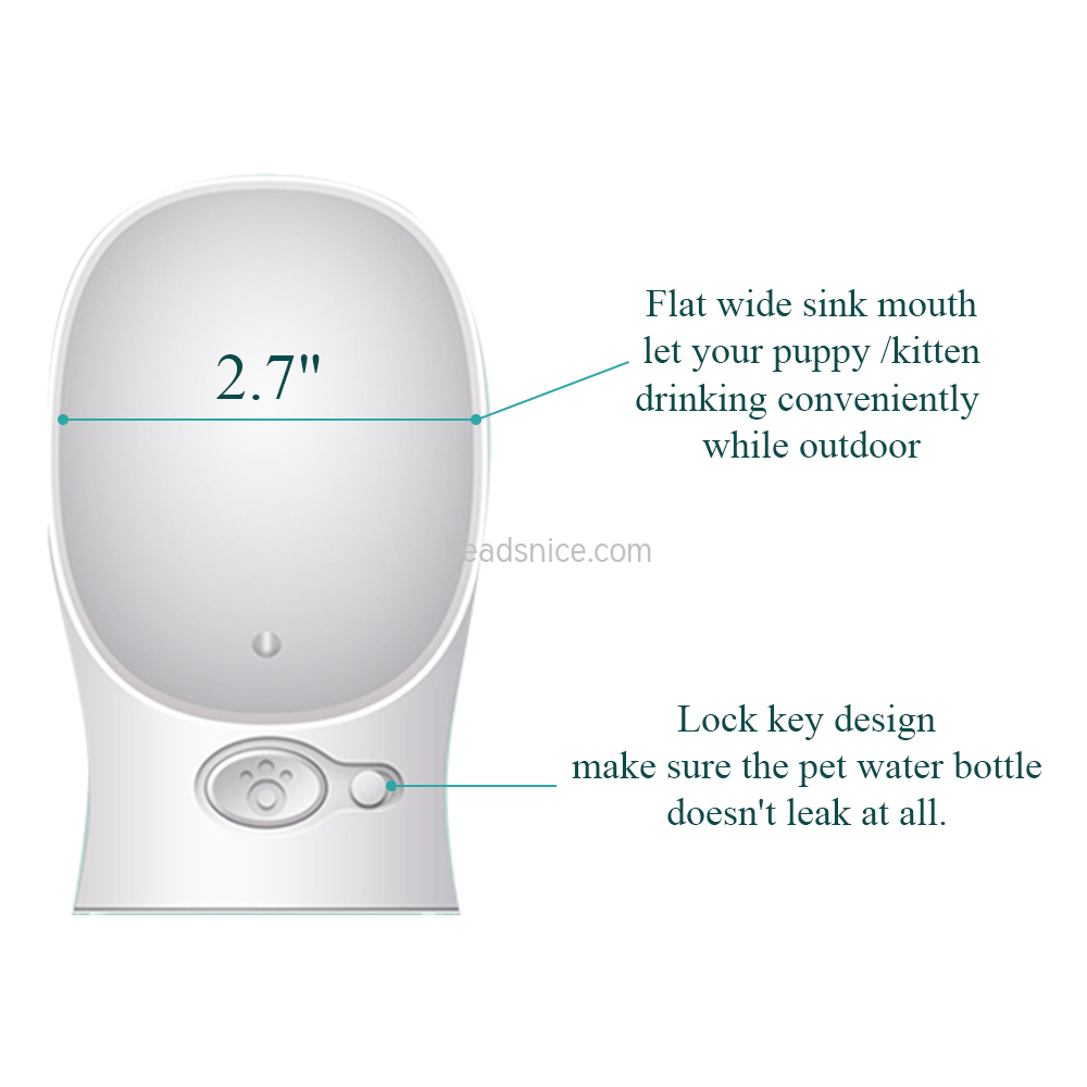 Leak-proof portable puppy drinking fountain with drinking fountain
