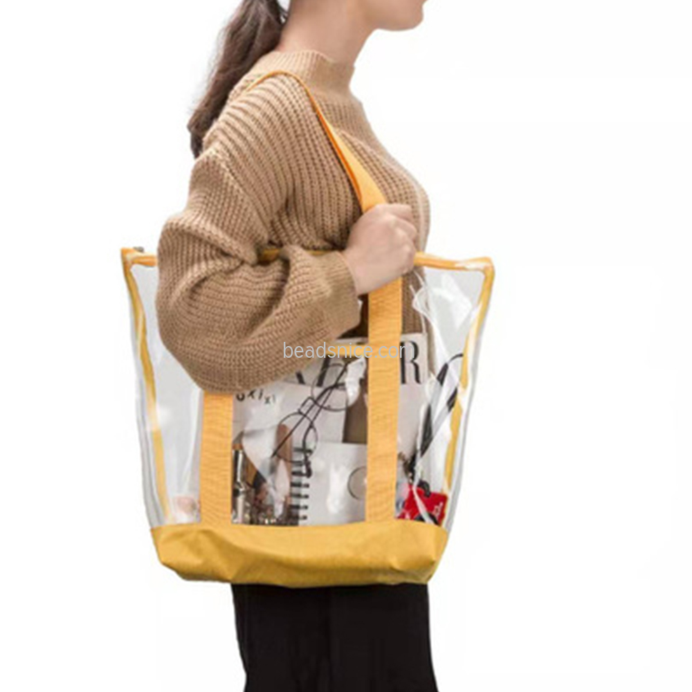 Transparent shoulder handbag female PVC waterproof big bag female fashion jelly bag