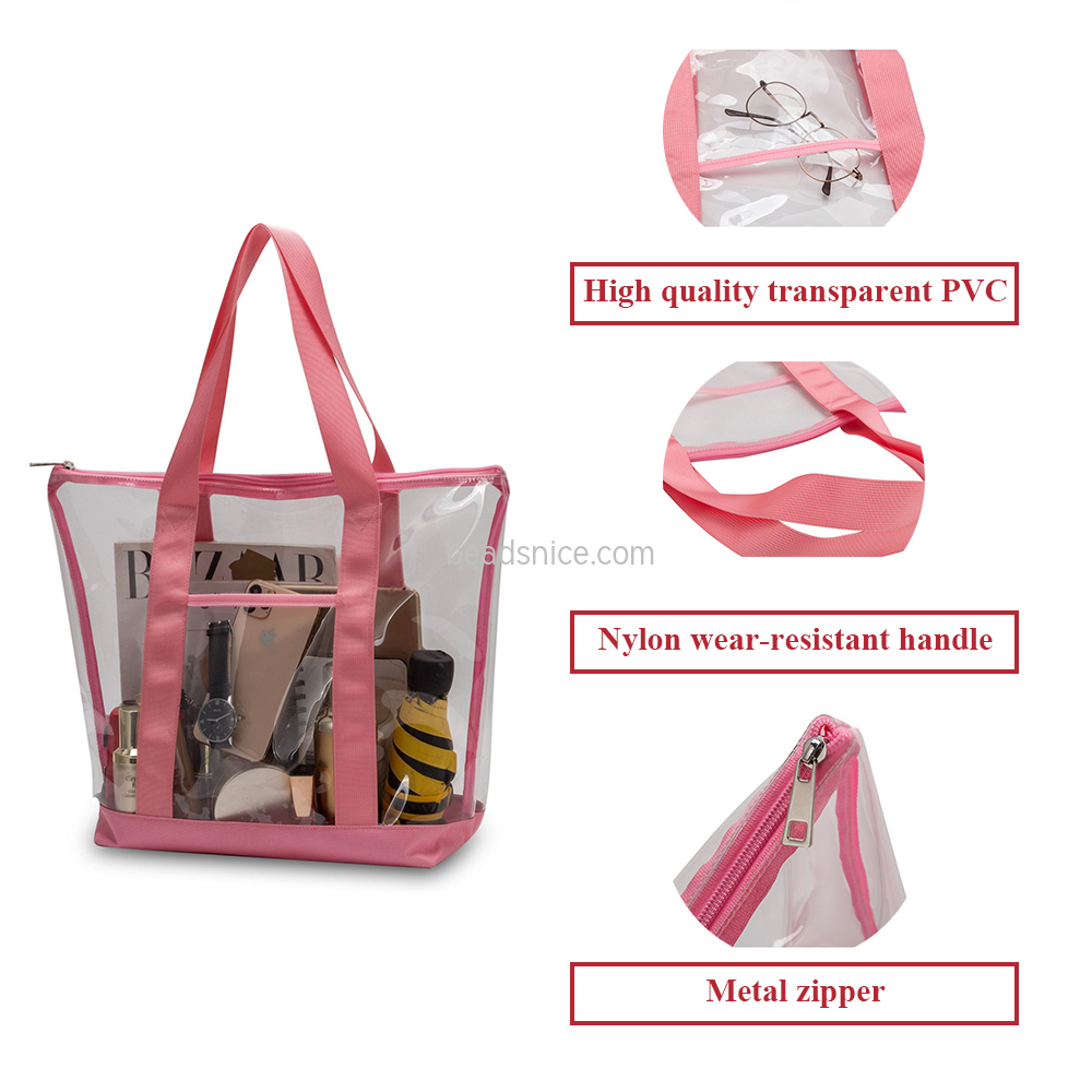 Transparent shoulder handbag female PVC waterproof big bag female fashion jelly bag