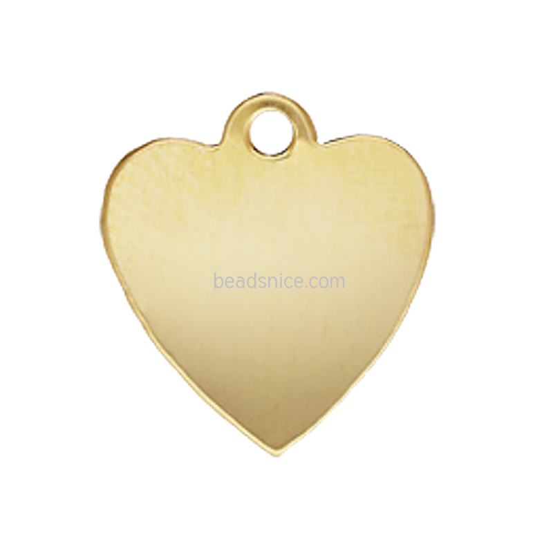 13.0x14.0mm Heart Charm (0.3mm Thick)