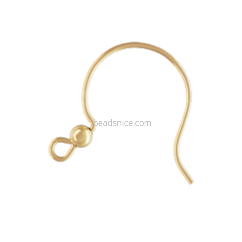 Circle Ear Wire w/3.0mm Bead (0.76mm)