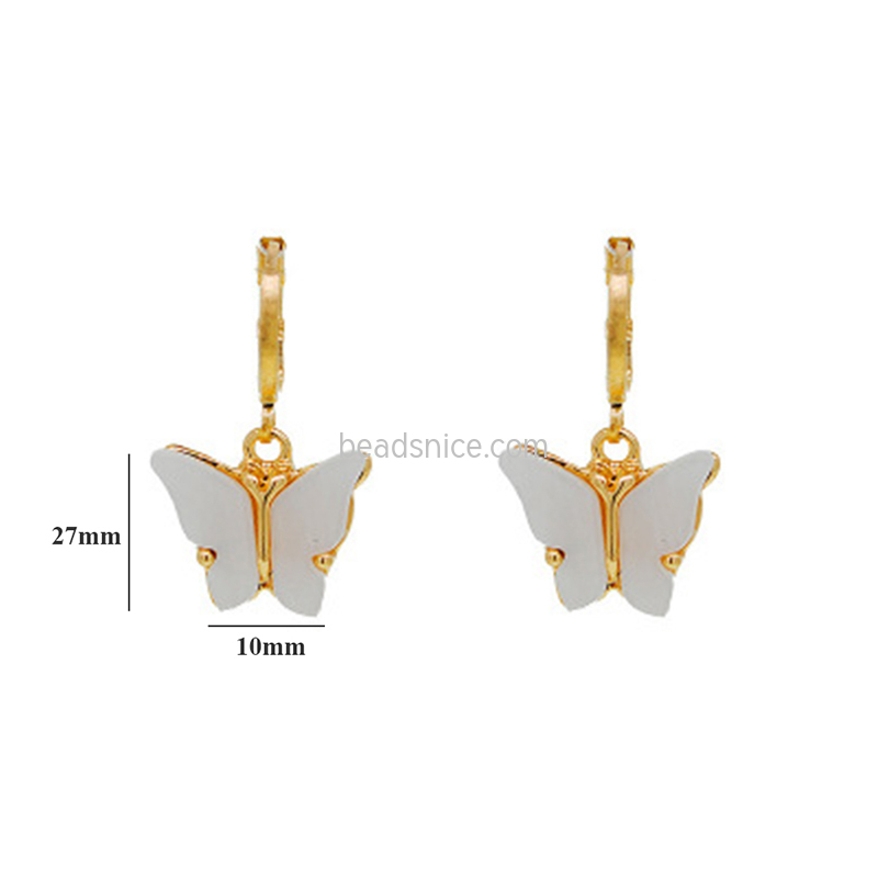 Exquisite alloy butterfly earrings