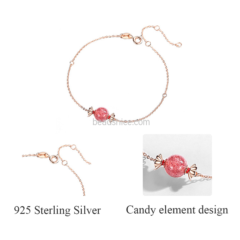 Sweet Crystal Candy Women's Sterling Silver Bracelet