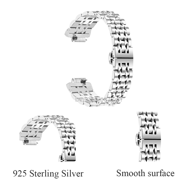 Stainless steel seven-bead chain steel strap watch strap, suitable for smart bracelet