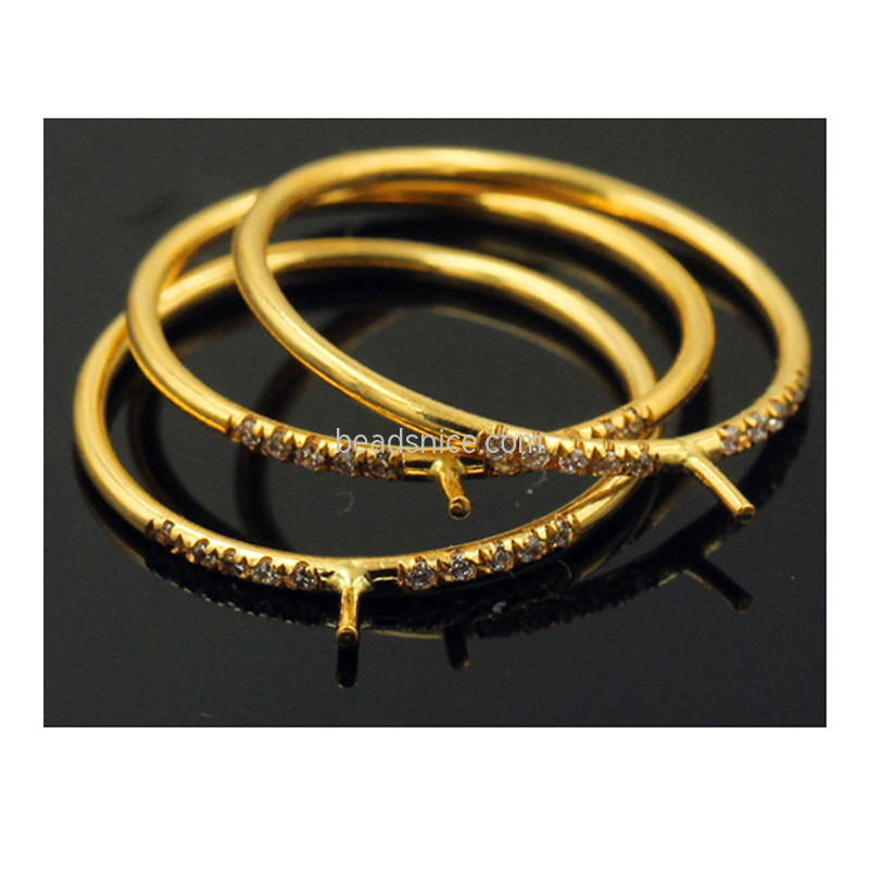 14K gold ring base can be filled with micro diamonds