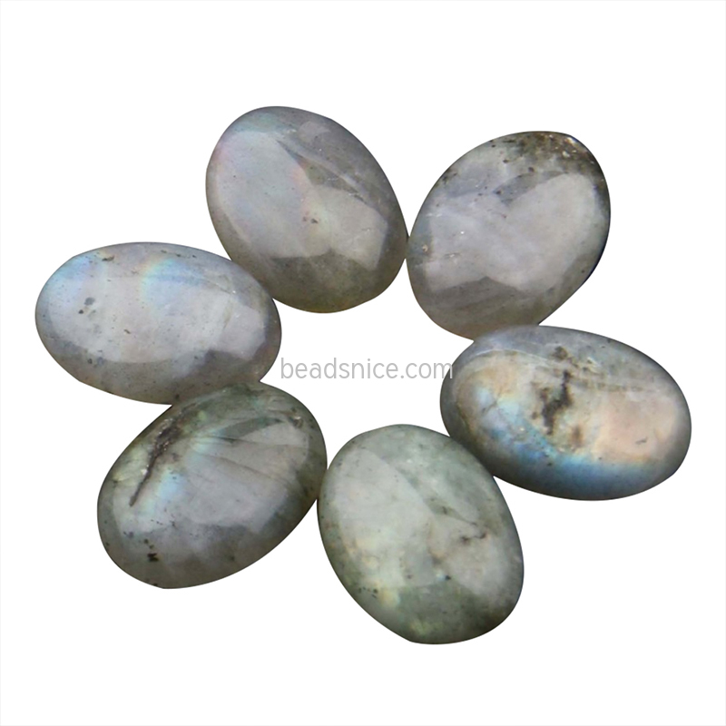 Natural egg-shaped glitter stone ring surface