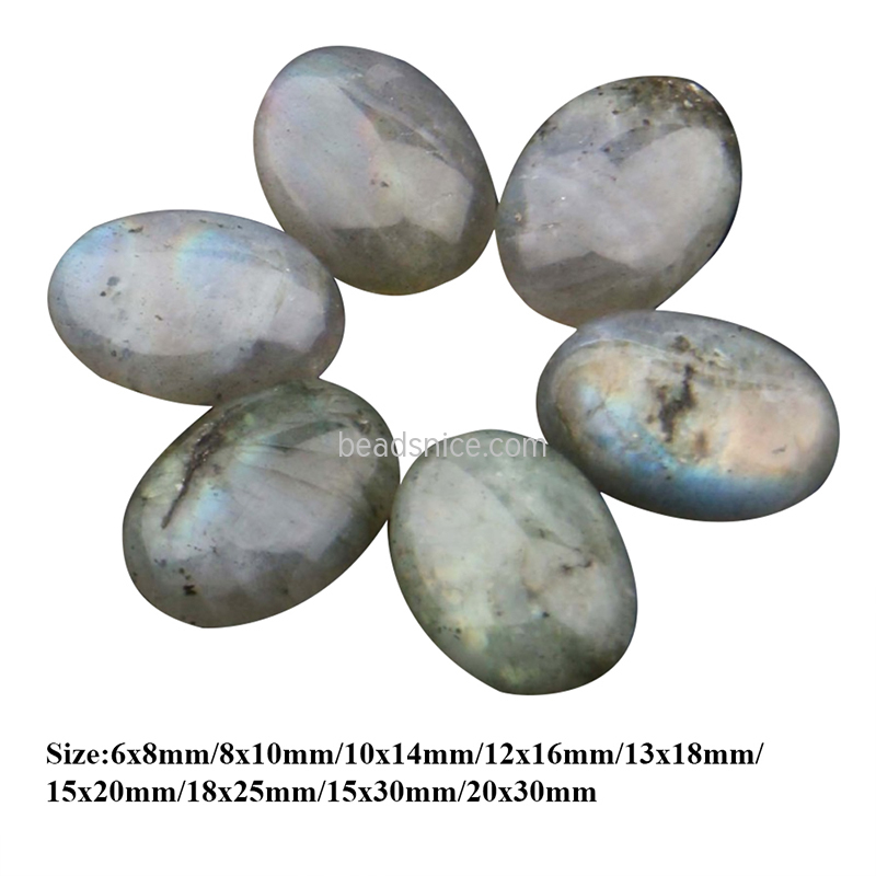 Natural egg-shaped glitter stone ring surface