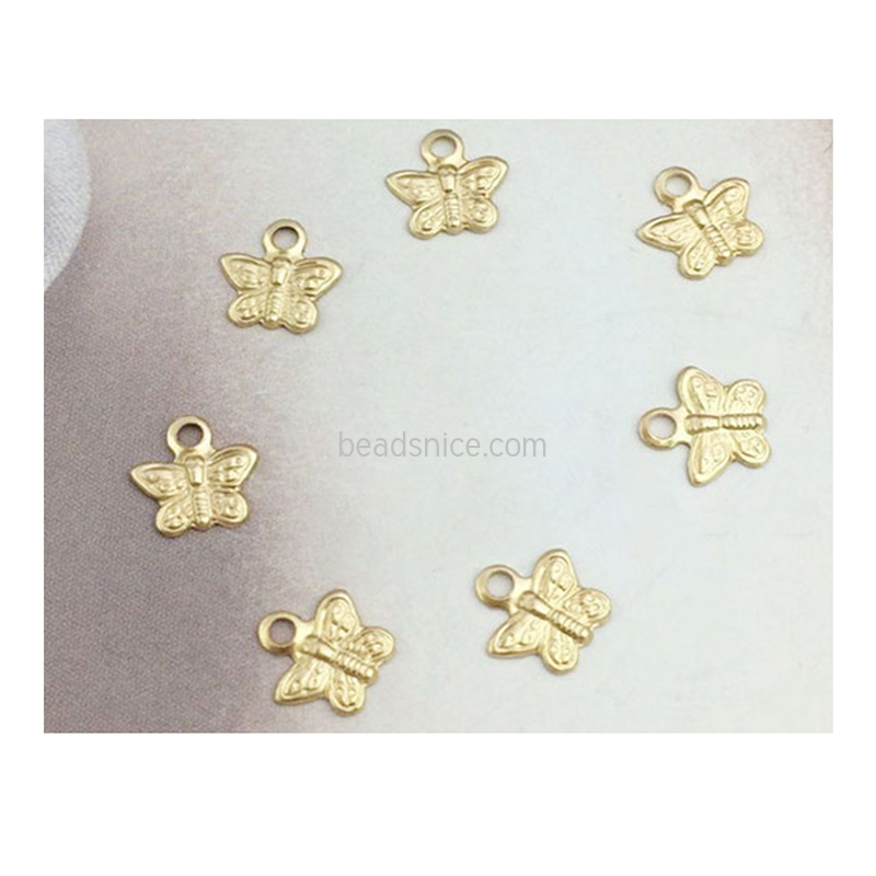 14K Gold Exquisite Butterfly Pendant Necklace Pendant DIY Accessories