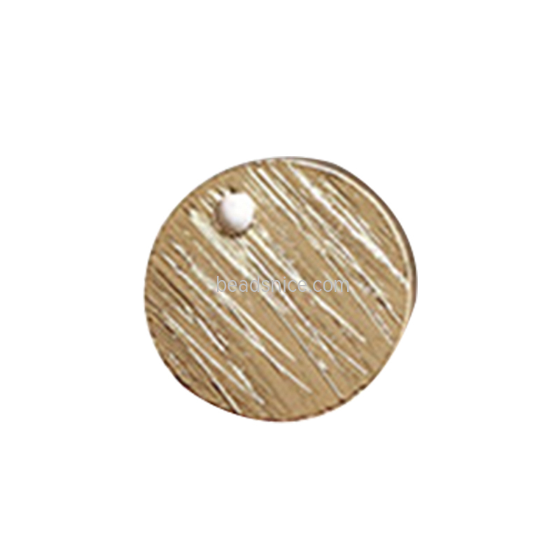 14K gold-filled European brushed gold disc spacer pendant DIY accessories